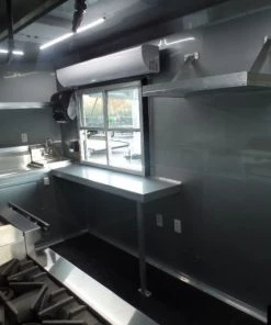 8.5' x 22' Charcoal Grey Porch Style Concession Food Trailer With Appliances -Cheap Concession Trailers Shop sam 8067 1