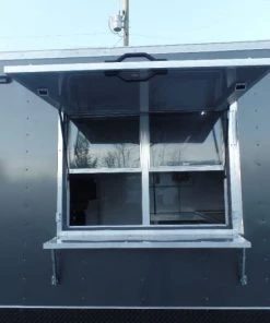 8.5' x 22' Charcoal Grey Porch Style Concession Food Trailer With Appliances -Cheap Concession Trailers Shop sam 8078 1