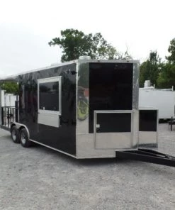 8.5' x 20' Concession Food Trailer Black With Appliances 36 8.5' x 20' Concession Food Trailer Black With Appliances -Cheap Concession Trailers Shop sam 8095