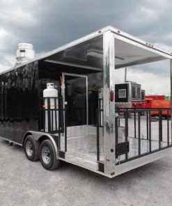 8.5' x 20' Concession Food Trailer Black With Appliances 37 8.5' x 20' Concession Food Trailer Black With Appliances -Cheap Concession Trailers Shop sam 8098