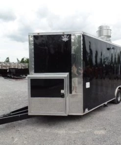 8.5' x 20' Concession Food Trailer Black With Appliances 44 8.5' x 20' Concession Food Trailer Black With Appliances -Cheap Concession Trailers Shop sam 8099