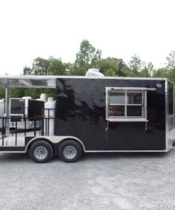 8.5' x 20' Concession Food Trailer Black With Appliances 55 8.5' x 20' Concession Food Trailer Black With Appliances -Cheap Concession Trailers Shop sam 8102
