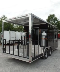 8.5' x 20' Concession Food Trailer Black With Appliances 56 8.5' x 20' Concession Food Trailer Black With Appliances -Cheap Concession Trailers Shop sam 8103