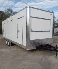 8.5' x 24' White Deck Over Concession Food Trailer 36 8.5' x 24' White Deck Over Concession Food Trailer -Cheap Concession Trailers Shop sam 8145