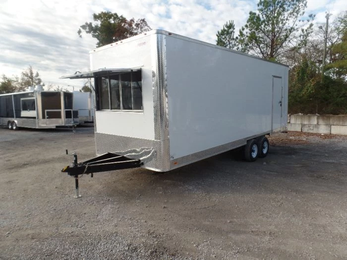 8.5' x 24' White Deck Over Concession Food Trailer 8 8.5' x 24' White Deck Over Concession Food Trailer - Image 8