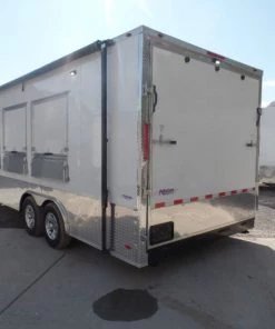 8.5' x 20' White Mobile Office Concession Trailer -Cheap Concession Trailers Shop sam 8187 1