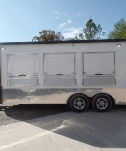 8.5' x 20' White Mobile Office Concession Trailer -Cheap Concession Trailers Shop sam 8188 1