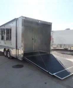 8.5' x 20' White Mobile Office Concession Trailer -Cheap Concession Trailers Shop sam 8191 1
