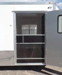 8.5' x 20' White Mobile Office Concession Trailer -Cheap Concession Trailers Shop sam 8196 1