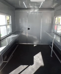 8.5' x 20' White Mobile Office Concession Trailer -Cheap Concession Trailers Shop sam 8200 1