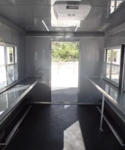 8.5' x 20' White Mobile Office Concession Trailer -Cheap Concession Trailers Shop sam 8201 1