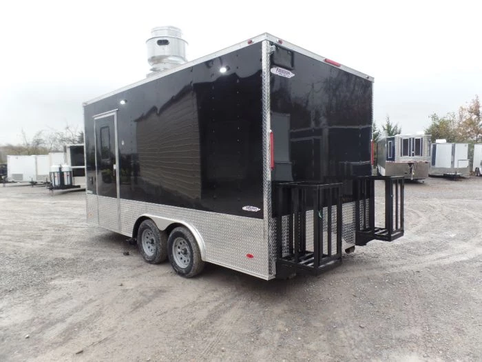 8.5' x 16' Black Event Catering Concession Food Trailer 5 8.5' x 16' Black Event Catering Concession Food Trailer - Image 5