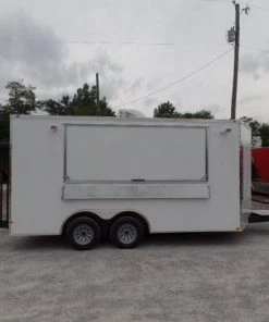 8.5' x 16' Concession Food Trailer White Event Catering -Cheap Concession Trailers Shop sam 8295