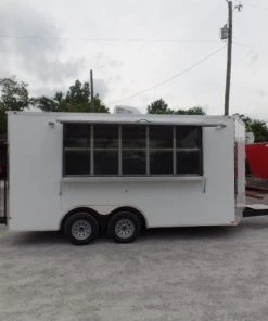 8.5' x 16' Concession Food Trailer White Event Catering -Cheap Concession Trailers Shop sam 8300