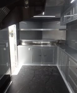 8.5' x 16' Black Event Catering Concession Food Trailer 35 8.5' x 16' Black Event Catering Concession Food Trailer -Cheap Concession Trailers Shop sam 8308 1