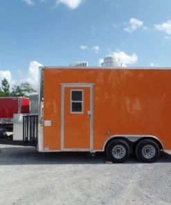 8.5' x 16' Concession Trailer Food Orange Event Catering -Cheap Concession Trailers Shop sam 8339