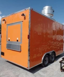8.5' x 16' Concession Trailer Food Orange Event Catering -Cheap Concession Trailers Shop sam 8342