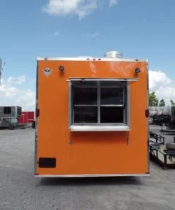 8.5' x 16' Concession Trailer Food Orange Event Catering -Cheap Concession Trailers Shop sam 8345