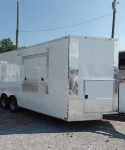 8.5' x 20' Concession Food Trailer White Event Catering -Cheap Concession Trailers Shop sam 8415