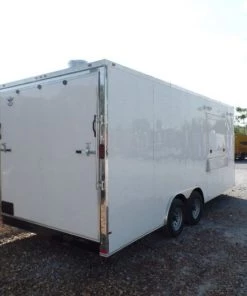 8.5' x 20' Concession Food Trailer White Event Catering -Cheap Concession Trailers Shop sam 8417