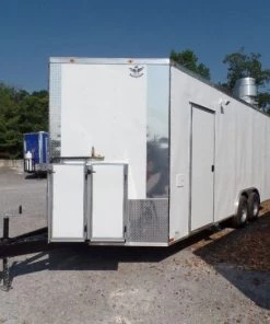 8.5' x 20' Concession Food Trailer White Event Catering -Cheap Concession Trailers Shop sam 8419