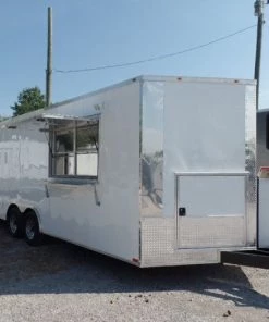 8.5' x 20' Concession Food Trailer White Event Catering -Cheap Concession Trailers Shop sam 8420