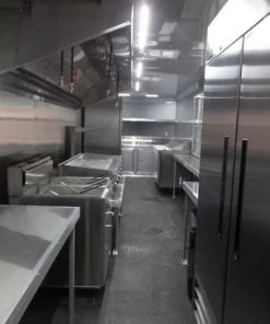 8.5' x 32' White Food Concession Trailer With Appliances -Cheap Concession Trailers Shop sam 8447