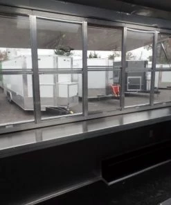 8.5' x 32' White Food Concession Trailer With Appliances -Cheap Concession Trailers Shop sam 8457