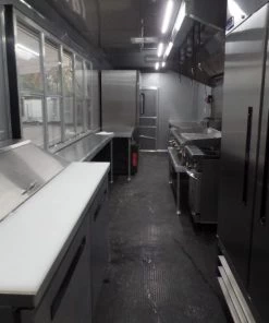 8.5' x 32' White Food Concession Trailer With Appliances -Cheap Concession Trailers Shop sam 8462