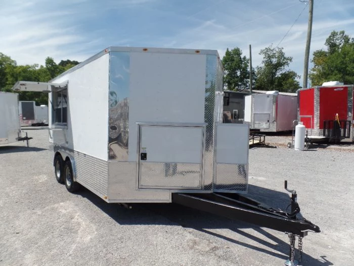 8.5' x 14' Concession Food Trailer White Event Catering 8 8.5' x 14' Concession Food Trailer White Event Catering - Image 8