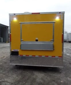 8.5' x 16' Yellow Concession Food Trailer With Appliances -Cheap Concession Trailers Shop sam 8503 1