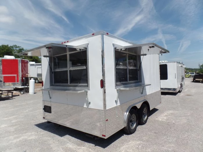 8.5' x 14' Concession Food Trailer White Event Catering 7 8.5' x 14' Concession Food Trailer White Event Catering - Image 7
