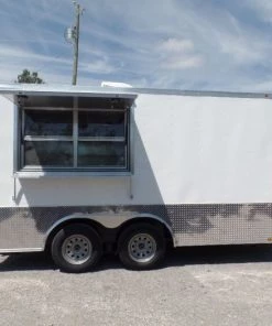 8.5' x 14' Concession Food Trailer White Event Catering 29 8.5' x 14' Concession Food Trailer White Event Catering -Cheap Concession Trailers Shop sam 8505