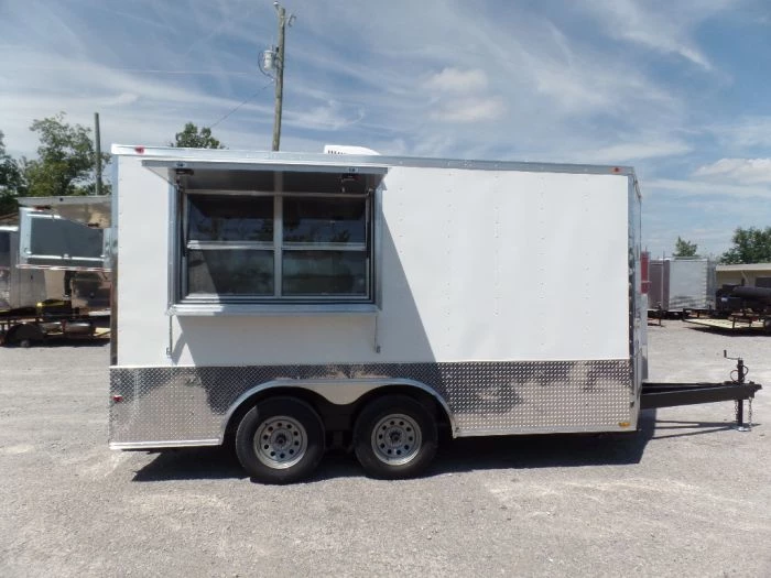 8.5' x 14' Concession Food Trailer White Event Catering 5 8.5' x 14' Concession Food Trailer White Event Catering - Image 5