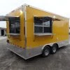 8.5' x 16' Yellow Concession Food Trailer With Appliances
