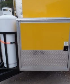 8.5' x 16' Yellow Concession Food Trailer With Appliances -Cheap Concession Trailers Shop sam 8511 1