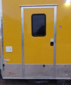 8.5' x 16' Yellow Concession Food Trailer With Appliances -Cheap Concession Trailers Shop sam 8514 1