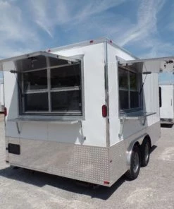 8.5' x 14' Concession Food Trailer White Event Catering 42 8.5' x 14' Concession Food Trailer White Event Catering -Cheap Concession Trailers Shop sam 8516