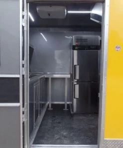 8.5' x 16' Yellow Concession Food Trailer With Appliances -Cheap Concession Trailers Shop sam 8516 1