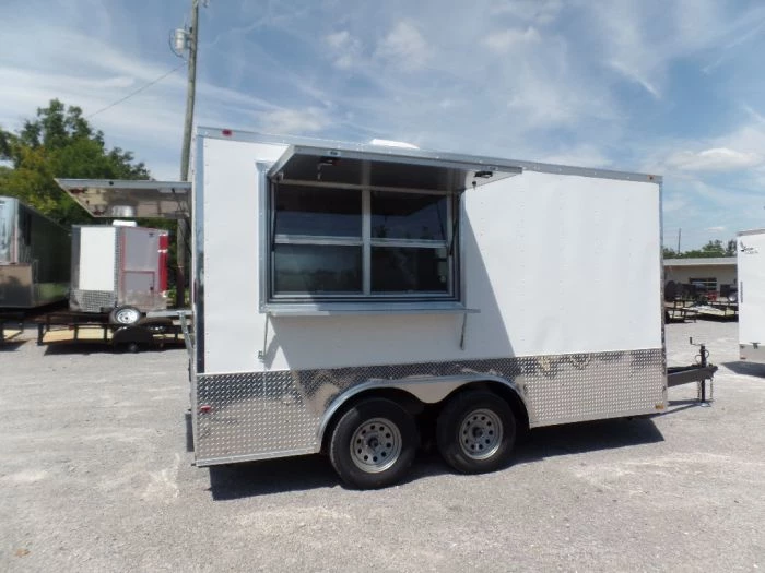 8.5' x 14' Concession Food Trailer White Event Catering 13 8.5' x 14' Concession Food Trailer White Event Catering - Image 13