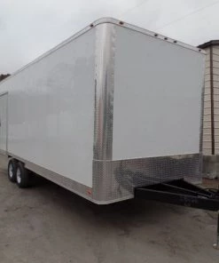 White 8.5' x 24' Deckover Concession Food Wash Trailer -Cheap Concession Trailers Shop sam 8551
