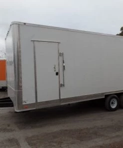 White 8.5' x 24' Deckover Concession Food Wash Trailer -Cheap Concession Trailers Shop sam 8556