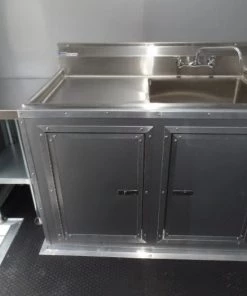 White 8.5' x 24' Deckover Concession Food Wash Trailer -Cheap Concession Trailers Shop sam 8573