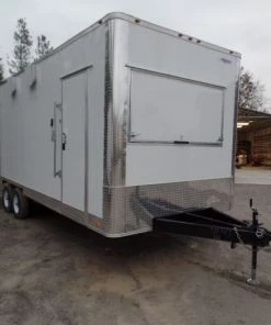 8.5' x 24' White Deck Over Concession Food Trailer With Appliances -Cheap Concession Trailers Shop sam 8577