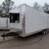 8.5' x 24' White Deck Over Concession Food Trailer With Appliances
