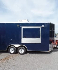 8.5' x 16' Concession Food Trailer Indigo Blue Event Catering -Cheap Concession Trailers Shop sam 8602