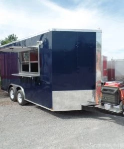 8.5' x 16' Concession Food Trailer Indigo Blue Event Catering -Cheap Concession Trailers Shop sam 8620