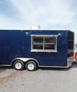 8.5' x 16' Concession Food Trailer Indigo Blue Event Catering -Cheap Concession Trailers Shop sam 8621