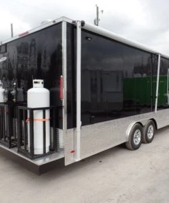 8.5' x 24' Black Concession Food Trailer With Appliances -Cheap Concession Trailers Shop sam 8759