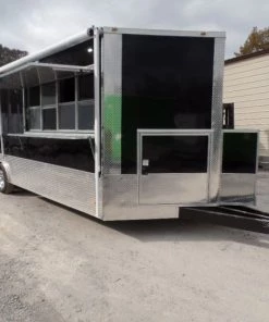 8.5' x 24' Black Concession Food Trailer With Appliances -Cheap Concession Trailers Shop sam 8762